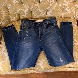 Gap distressed True Skinny, Super High Rise jeans